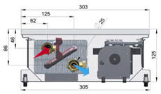 Встраиваемый в пол конвектор MINIB COIL-MT