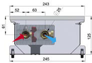 Встраиваемый в пол конвектор MINIB COIL-P COIL-P125