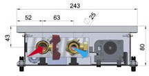 Встраиваемый в пол конвектор MINIB COIL-T80